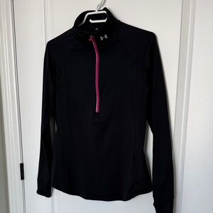 Under Armour Women's Black and Pink Long Sleeve Top